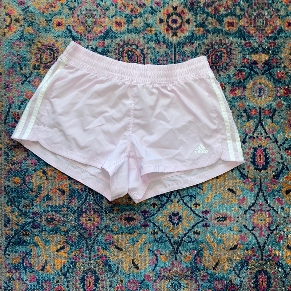 Adidas light purple climalite shorts